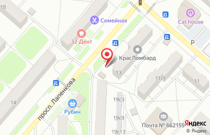 Киоск по продаже фруктов и овощей в Красноярске на карте