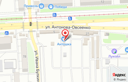 Хлебный магазин Краюха на улице Антонова-Овсеенко на карте