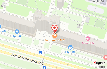 Рестопаб F & C на Новосмоленской набережной на карте