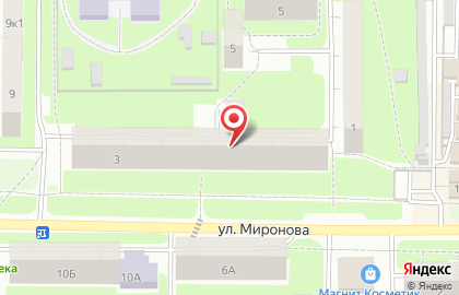 Двери, ИП Зубарева Н.Н. на улице Миронова на карте