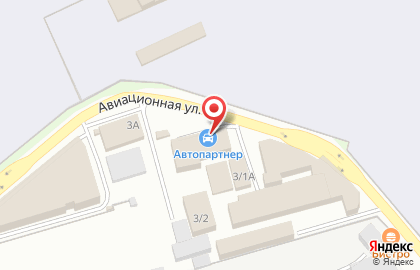 Продовольственный магазин на Авиационной улице на карте