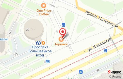 Ресторан домашней кухни Теремок на проспекте Большевиков на карте