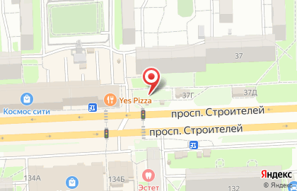 Точка на проспекте Строителей на карте