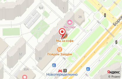 Район Ново-Переделкино Совет пенсионеров, ветеранов войны, труда, Вооруженных Сил и правоохранительных органов в Ново-Переделкино на карте