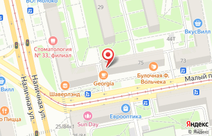 Кафе GeorGia в Василеостровском районе на карте