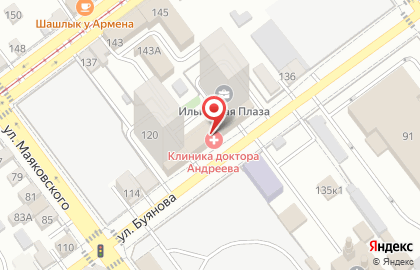 Медицинский центр Невроцель на улице Буянова на карте