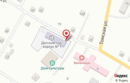 Старобачатский детский сад общеразвивающего вида на Томской улице на карте