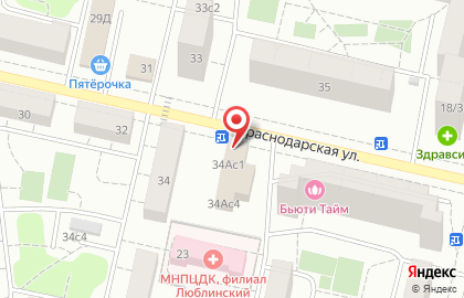 Магазин фастфудной продукции на Краснодарской улице на карте