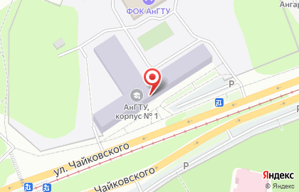 Ангарский государственный технический университет на улице Чайковского на карте