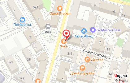 Авторская игровая кофейня КУБиКОФ на Симеоновской улице на карте