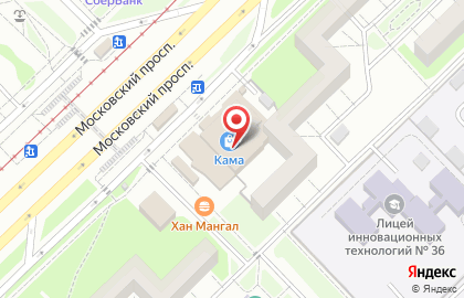 Кама в Набережных Челнах на карте