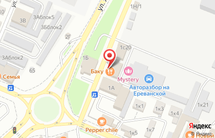 Ресторан Баку на улице Ереванской на карте