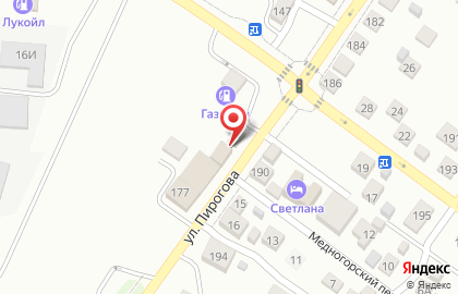 Шиномонтажная мастерская на улице Пирогова на карте