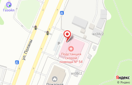 Станция скорой и неотложной медицинской помощи им. А.С. Пучкова на улице Поляны на карте