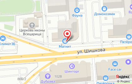 Супермаркет Магнит в Воронеже на карте