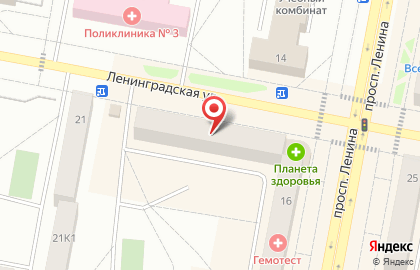 Участковый пункт полиции на улице Ленинградской на карте