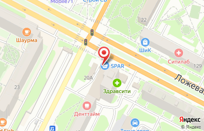 Супермаркет Spar в Пролетарском районе на карте