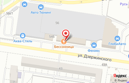 Ночной клуб Бессонница в Автозаводском районе на карте