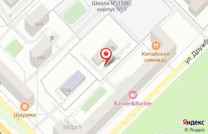 Скан на улице Дружбы на карте