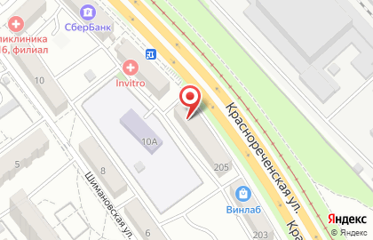 Фирменный центр систем навигации и радиосвязи Дорога ДВ на Краснореченской улице на карте