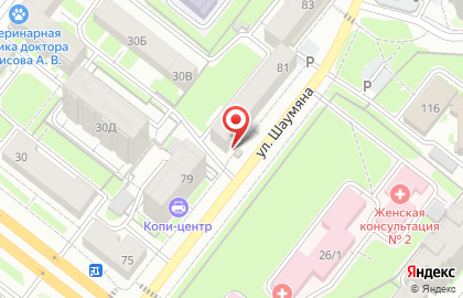 Магазин кондитерских изделий в Советском районе на карте