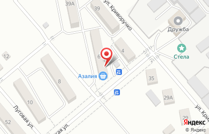 Продуктовый магазин Азалия на Октябрьской улице на карте