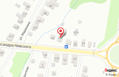 Шиномонтажная мастерская на улице А.Невского на карте