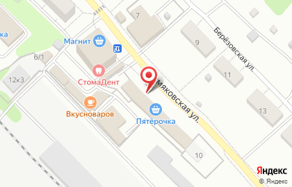 Магазин фастфудной продукции в Зареченском районе на карте