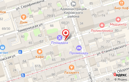 Бульвар на Московской улице на карте