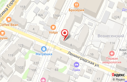 Клиника Биоравновесие на улице Ленинградской на карте