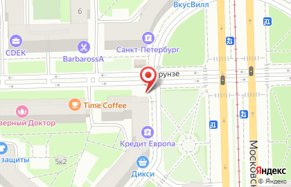 Магазин продуктов Ладоград в Московском районе на карте
