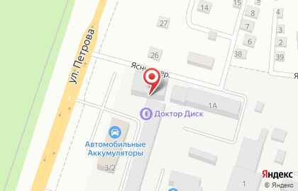 Шиномонтажная мастерская на улице Петрова на карте