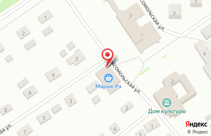 Продуктовый супермаркет Мария-Ра на Октябрьской улице на карте