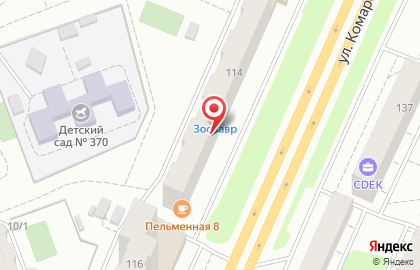 Найфл на улице Комарова на карте