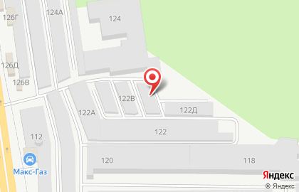 Гаражно-потребительский кооператив №24 на улице Матросова, 122г на карте