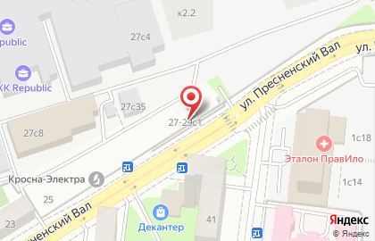 РОССИЯ на Белорусской на улице Пресненский Вал на карте