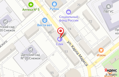 Туристическое агентство Бригантина на улице Карла Маркса на карте