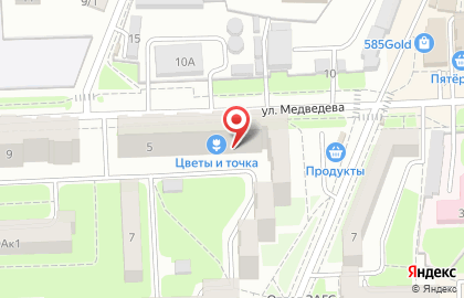 Центр стоматологии на улице Медведева на карте