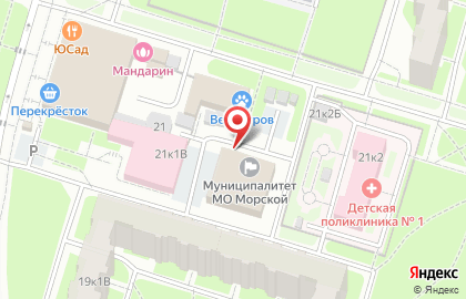 Муниципальное образование Морской округ на улице Кораблестроителей на карте
