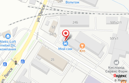 Автомойка Мой сам на улице Романа Ердякова на карте