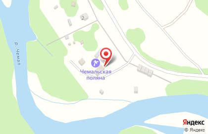 Чемальская поляна, кемпинг на карте