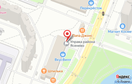 Район Ясенево Учебно-консультационный пункт по ГО и ЧС на карте