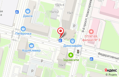 Киоск печатной продукции АМО-Пресс на Федеративном проспекте на карте