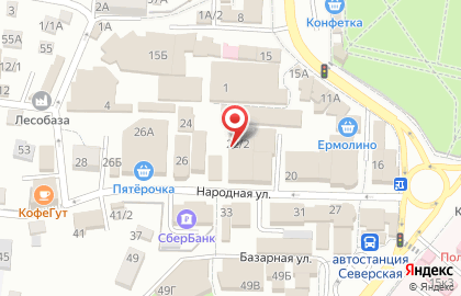 Торговый центр Надежда на Народной улице на карте