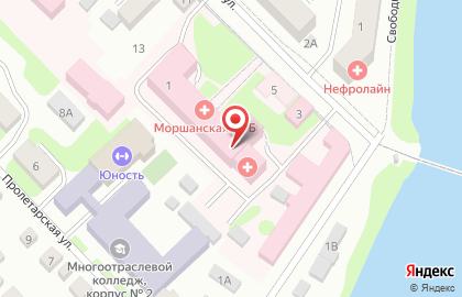 Моршанская центральная районная больница на Гражданской улице на карте