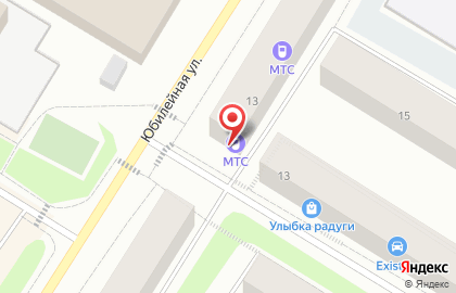 Салон продаж МТС на Юбилейной улице на карте