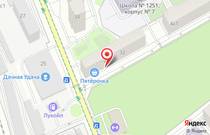 Супермаркет Пятёрочка в Москве на карте