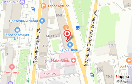 Туристическое агентство TUI на Большой Серпуховской улице на карте