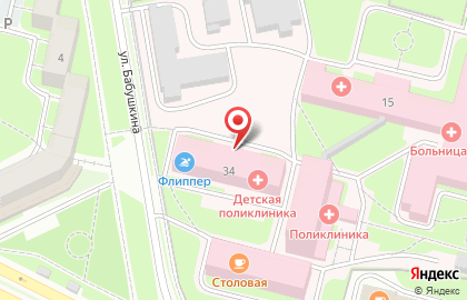 Детская городская поликлиника Череповецкая городская больница на Парковой улице на карте