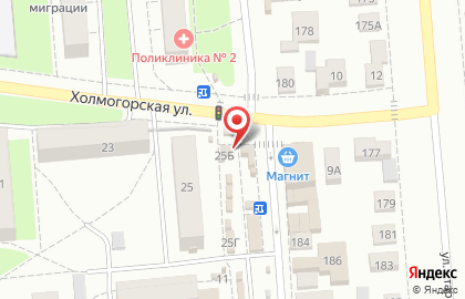 Магазин Лядовские продукты на Холмогорской улице на карте